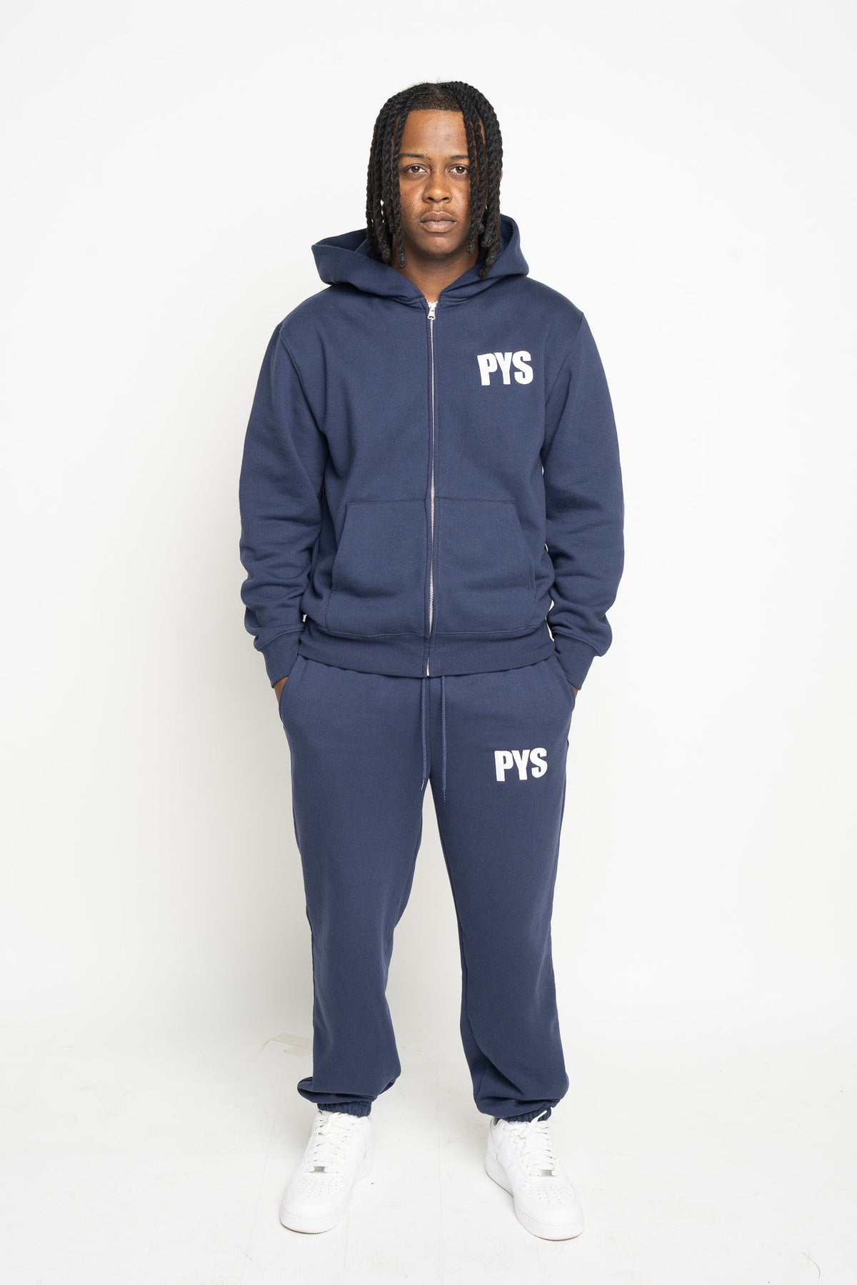 PYS Unisex Heavyweight Full Zip Hoodie Navy