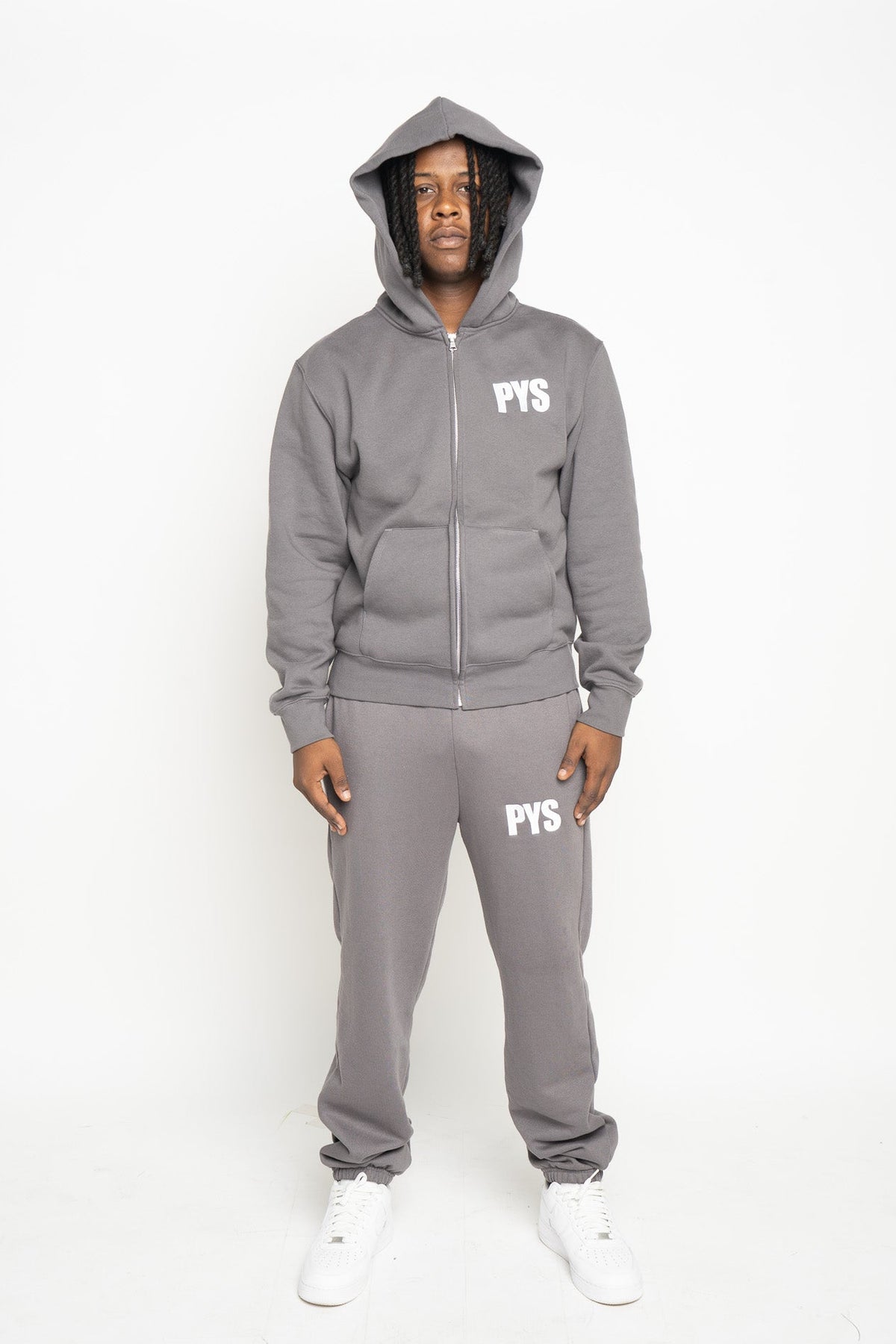 PYS Unisex Heavyweight Full Zip Hoodie Asphalt