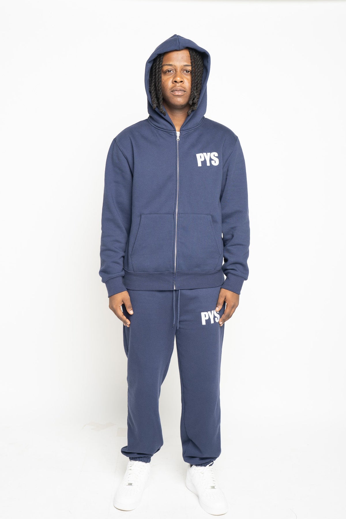 PYS Unisex Heavyweight Full Zip Hoodie Navy