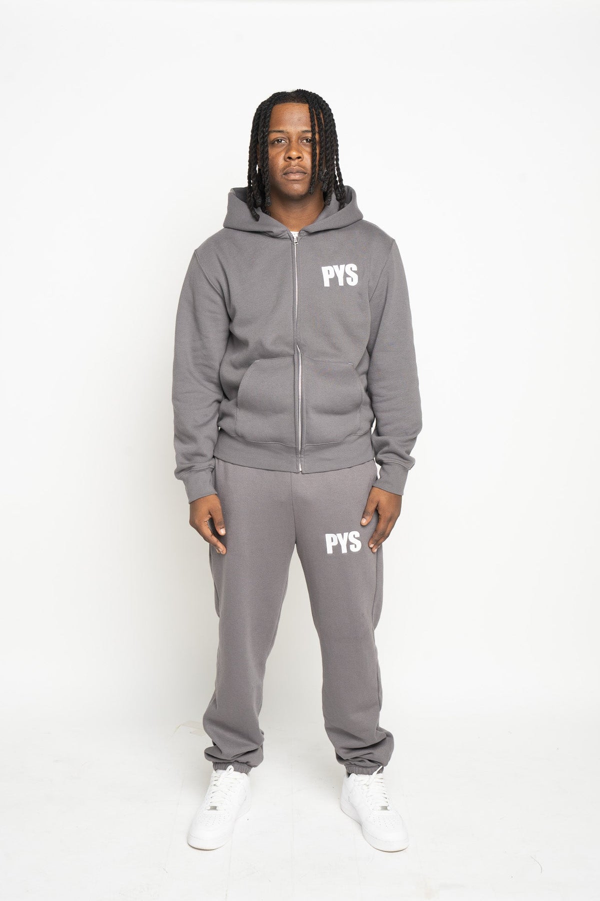 PYS Unisex Heavyweight Full Zip Hoodie Asphalt