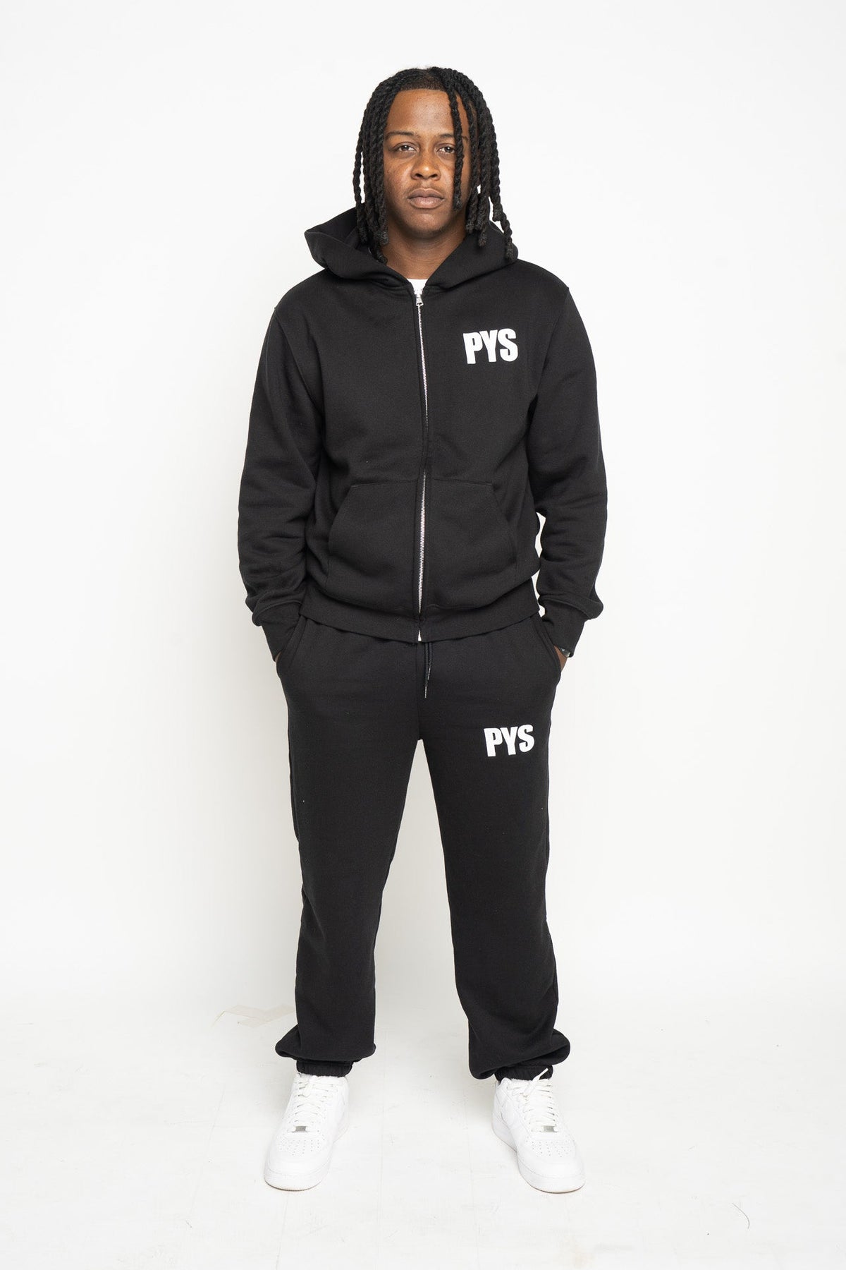 PYS Unisex Heavyweight Full Zip Hoodie Black
