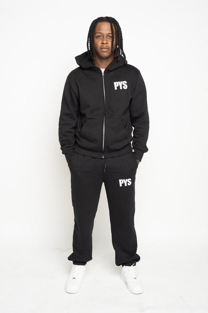 PYS Unisex Heavyweight Full Zip Hoodie Black