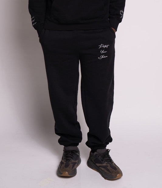 Protect Your Shine Unisex Heavyweight Sweatpants - Black/White