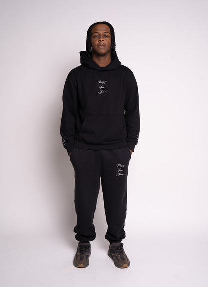 Protect Your Shine Oversized Heavyweight Hoodie - Black/White