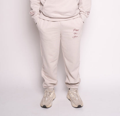 Protect Your Shine Unisex Heavyweight Sweatpants - Dust/Maroon