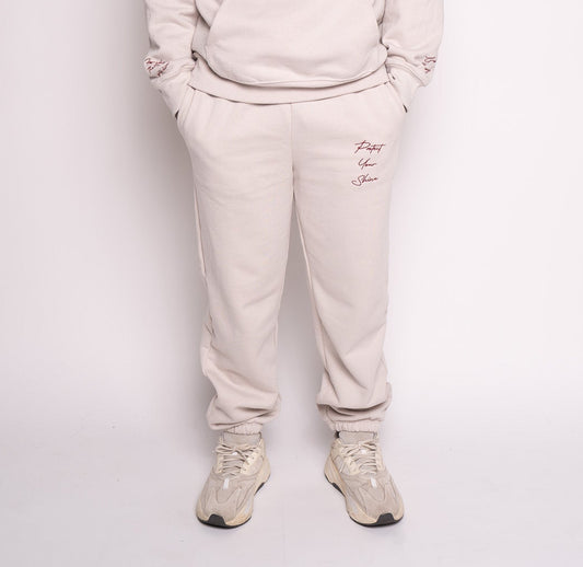 Protect Your Shine Unisex Heavyweight Sweatpants - Dust/Maroon