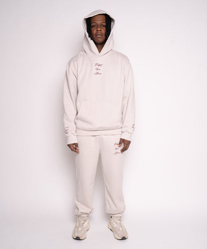 Protect Your Shine Oversized Heavyweight Hoodie - Dust/Maroon