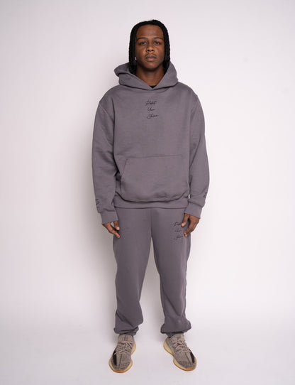 Protect Your Shine Oversized Heavyweight Hoodie - Asphalt/Black