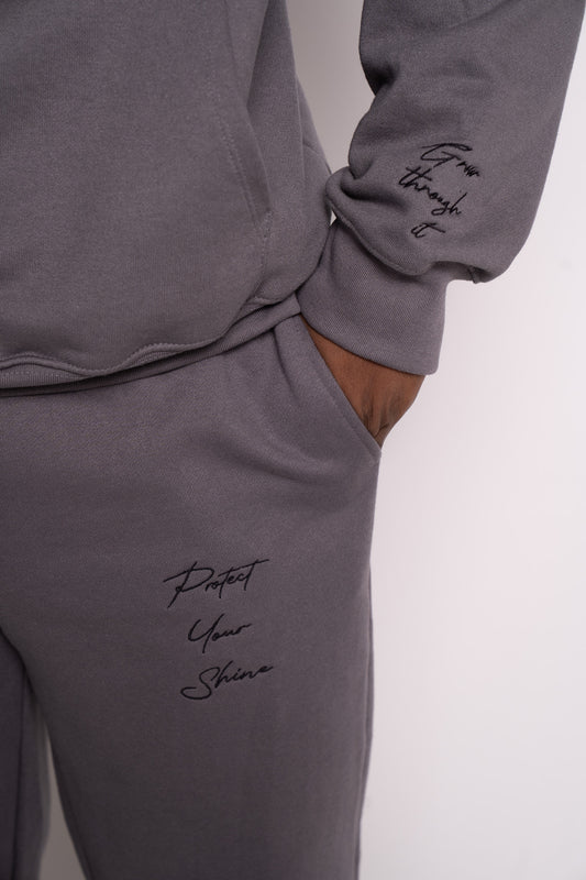 Protect Your Shine Unisex Heavyweight Sweatpants - Asphalt/Black