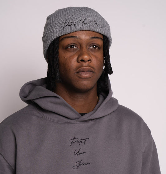 Protect Your Mind Beanie - Athletic Heather/Black